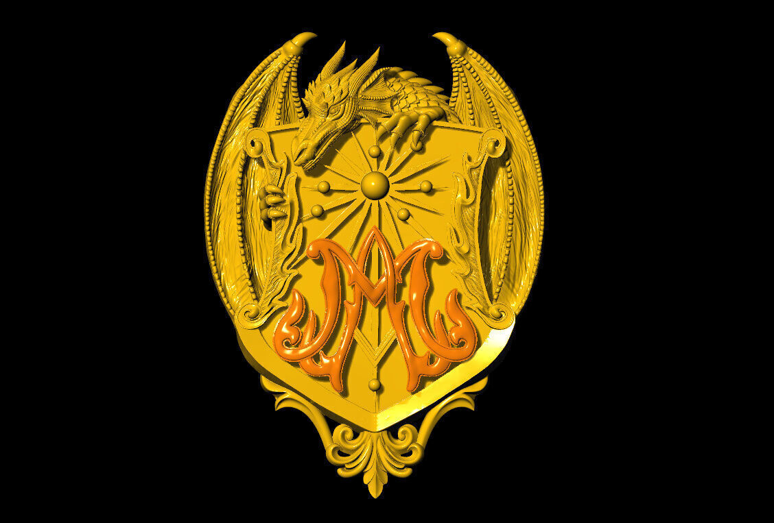 dragon pendent 3D print model_2