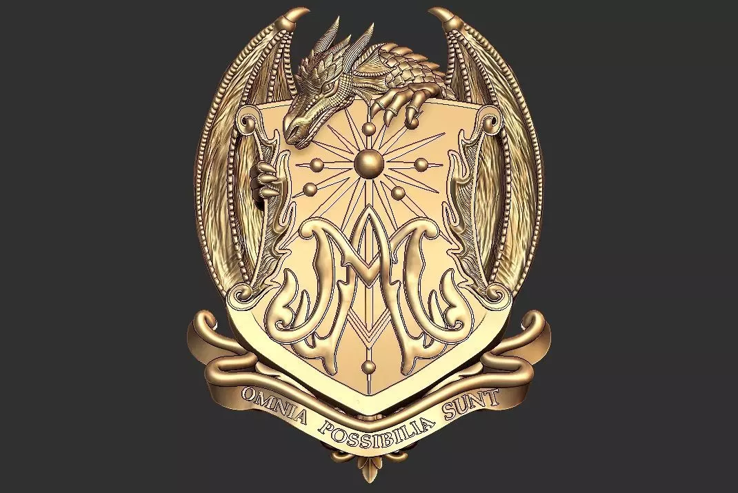 dragon pendent 3D print model_0