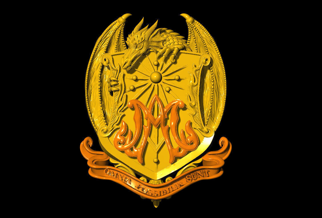 dragon pendent 3D print model_1