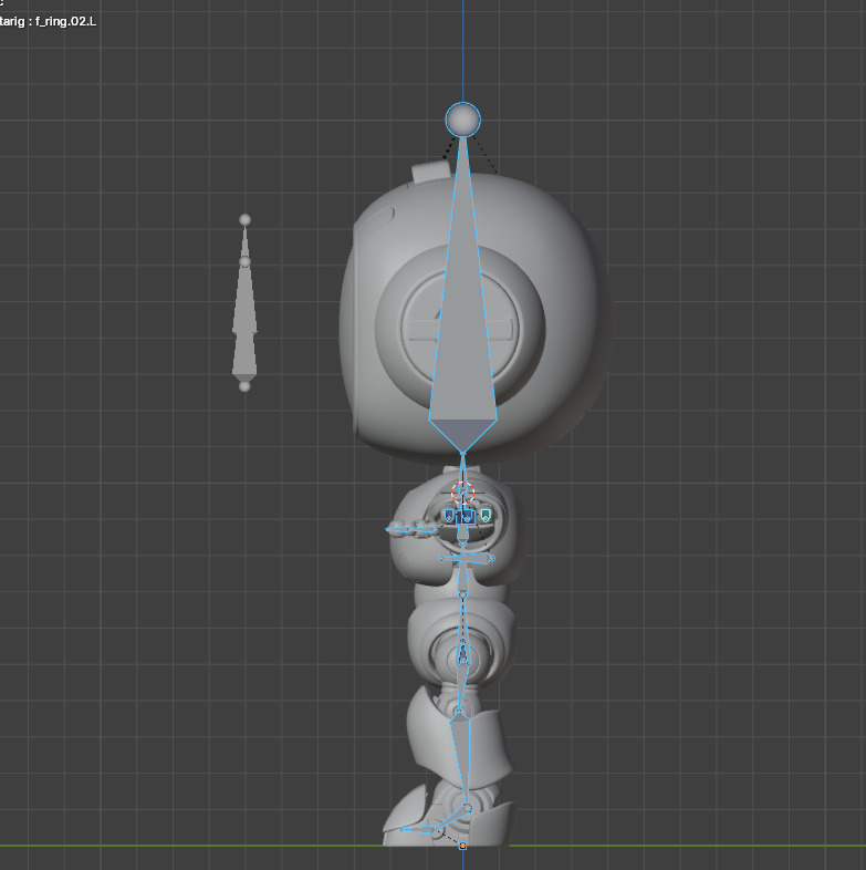 Cute Space Robot Rigged H-62 3D model_11