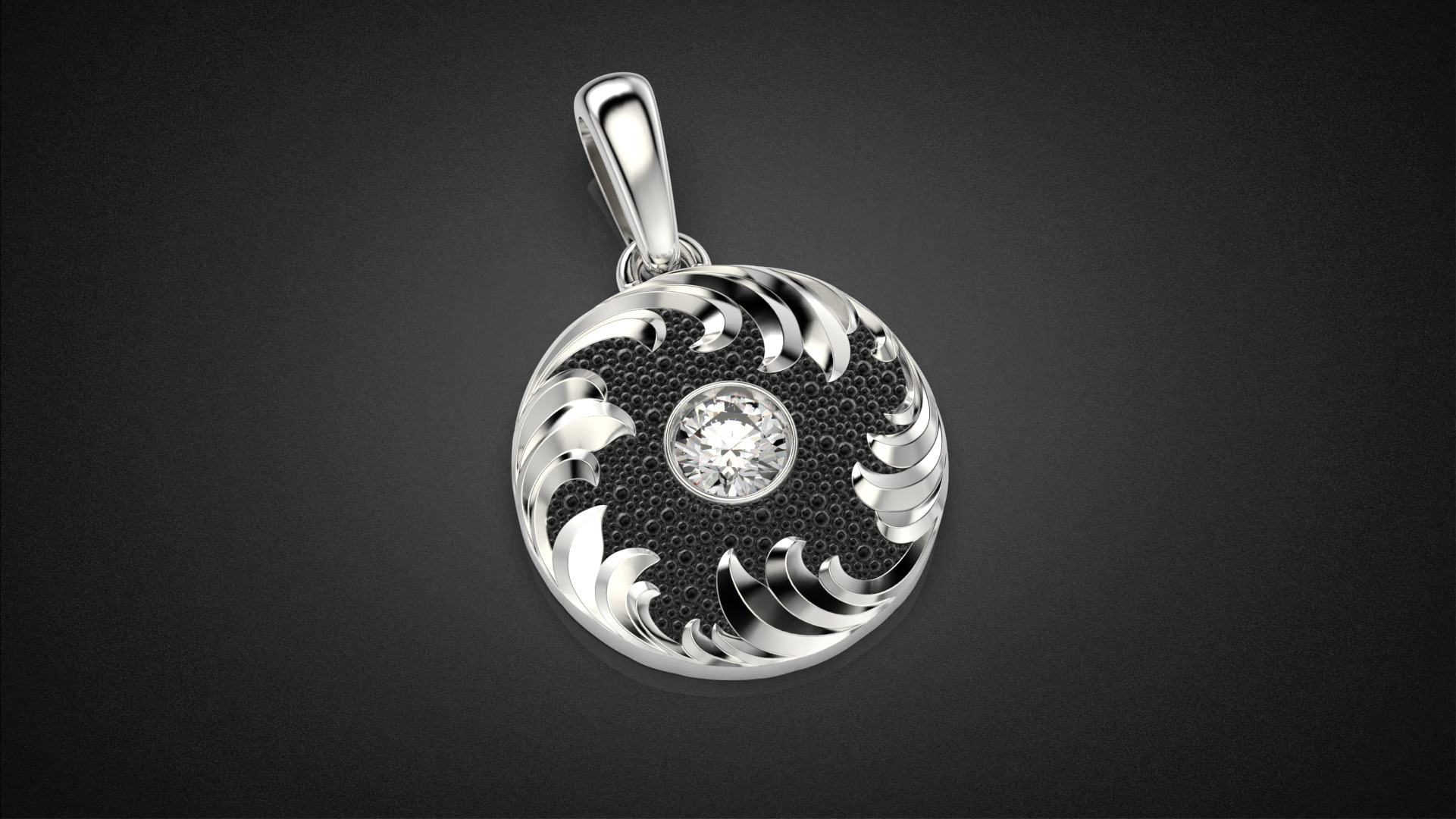 Diamond golden ratio Jewelry pendant P34 3D print model_13