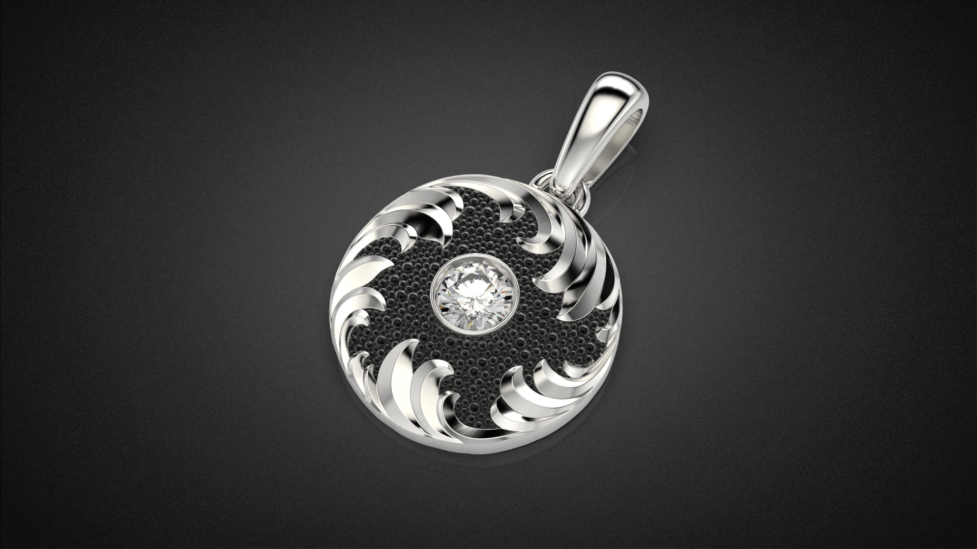 Diamond golden ratio Jewelry pendant P34 3D print model_14