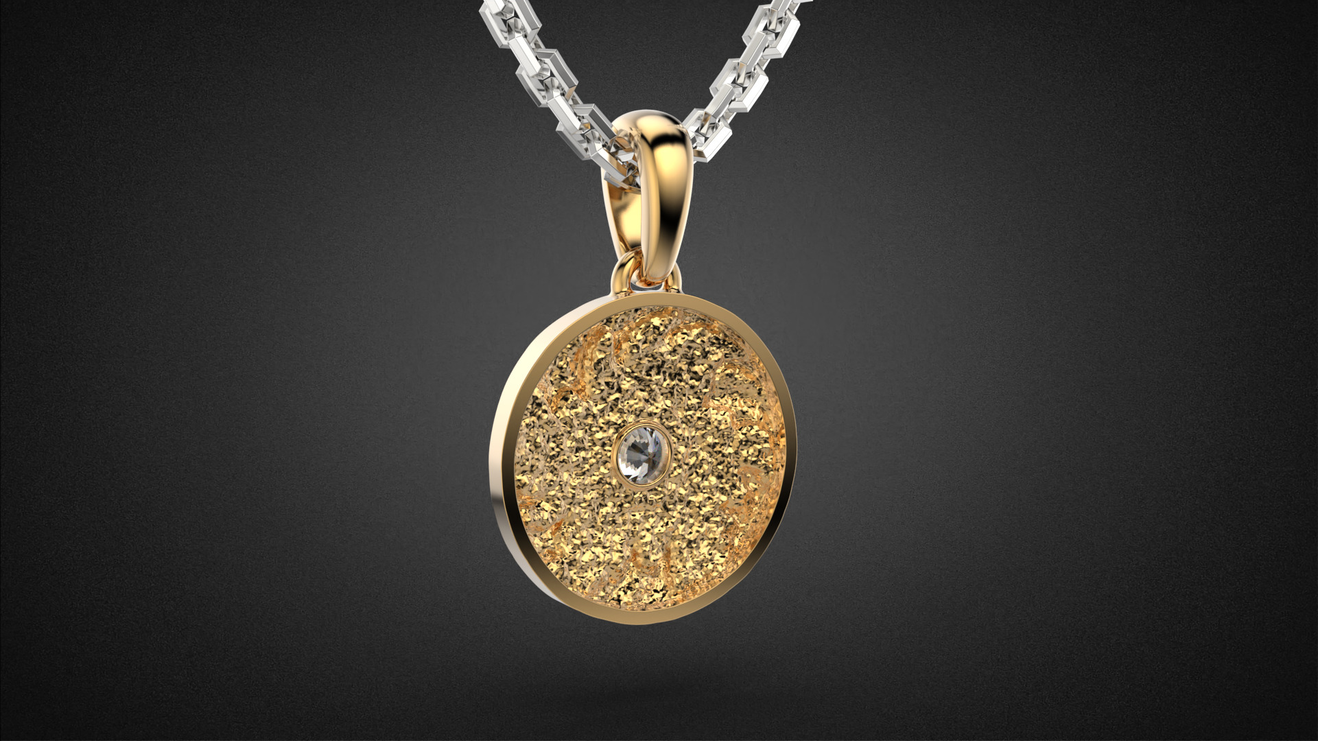 Diamond golden ratio Jewelry pendant P34 3D print model_9