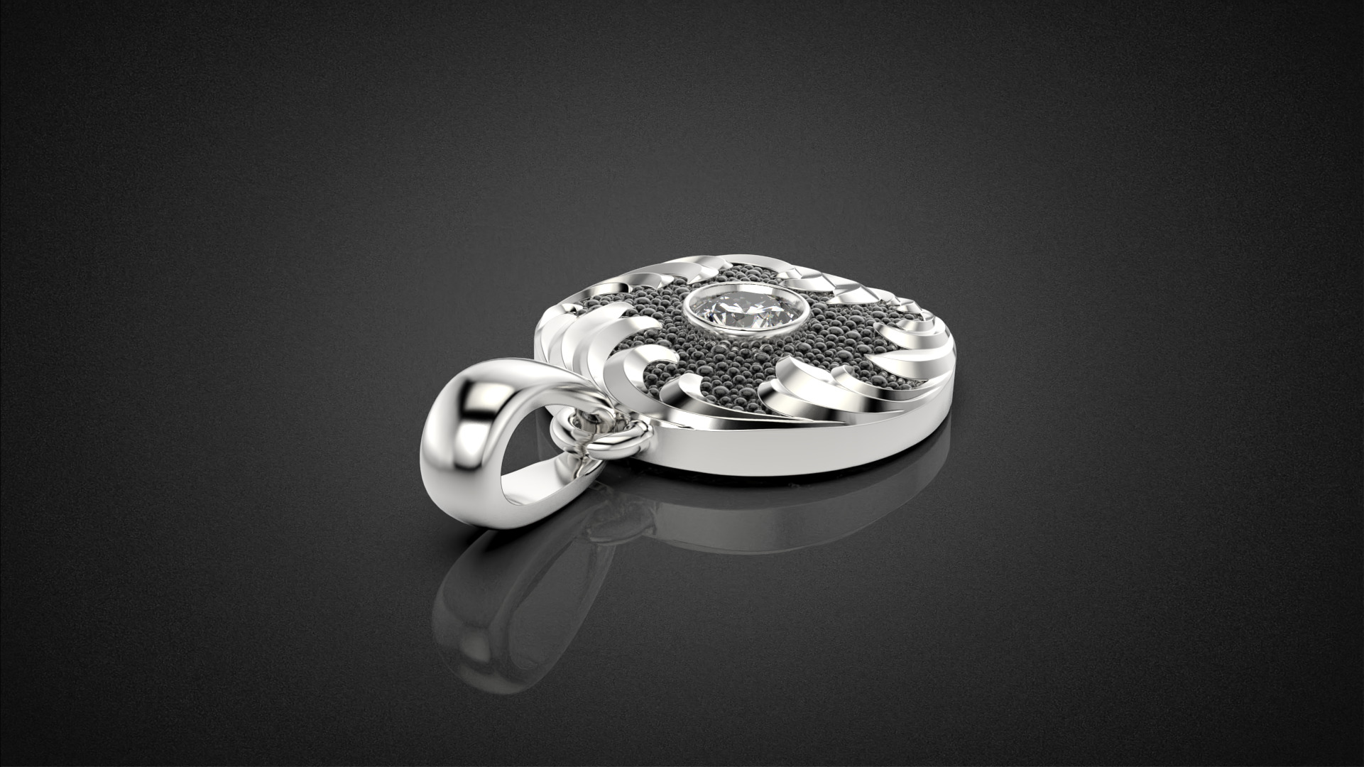 Diamond golden ratio Jewelry pendant P34 3D print model_23