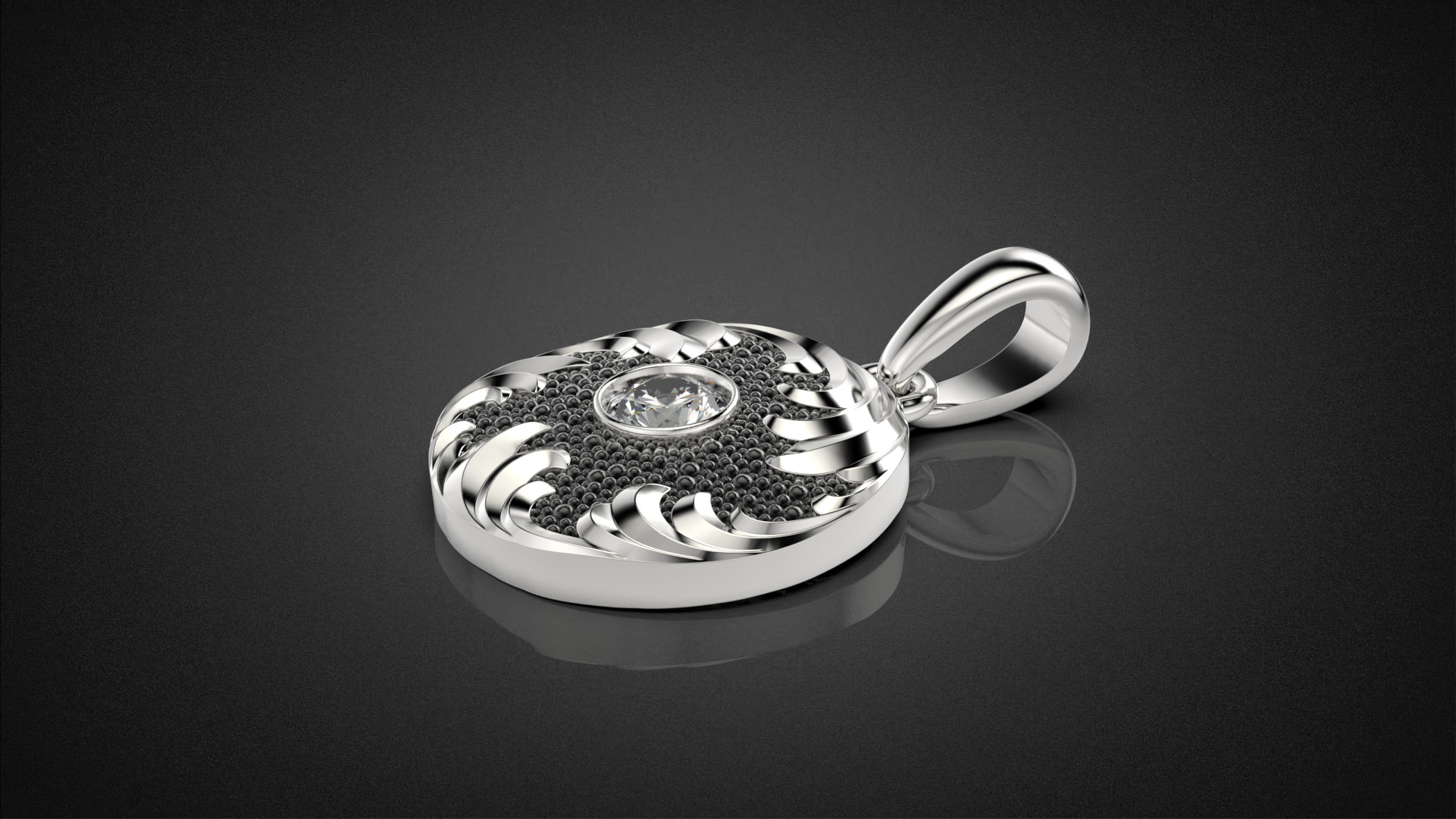 Diamond golden ratio Jewelry pendant P34 3D print model_21