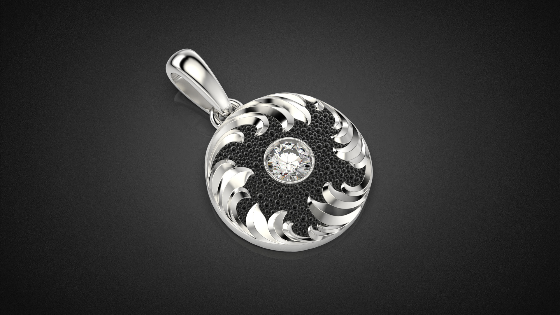 Diamond golden ratio Jewelry pendant P34 3D print model_12