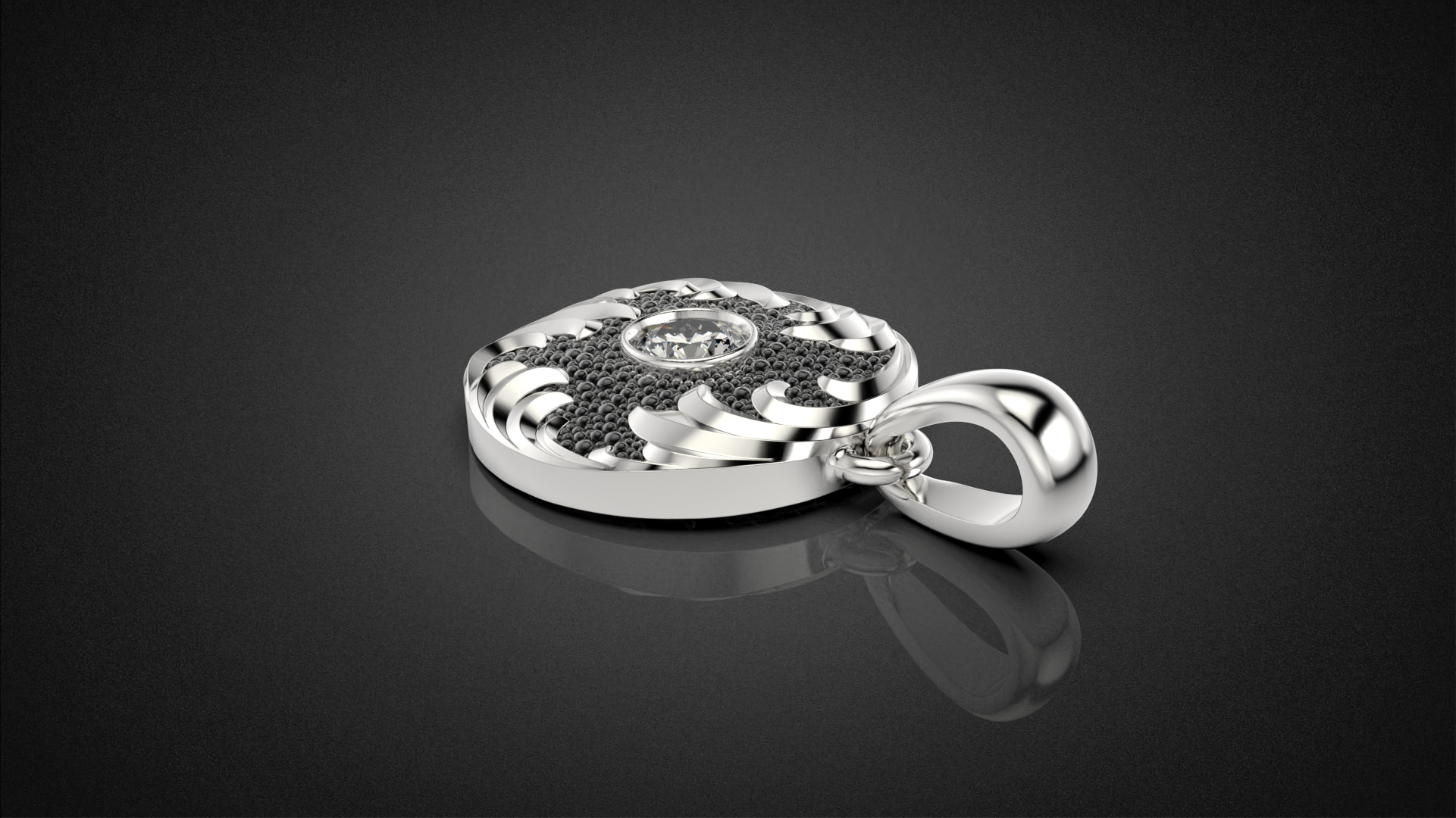 Diamond golden ratio Jewelry pendant P34 3D print model_22