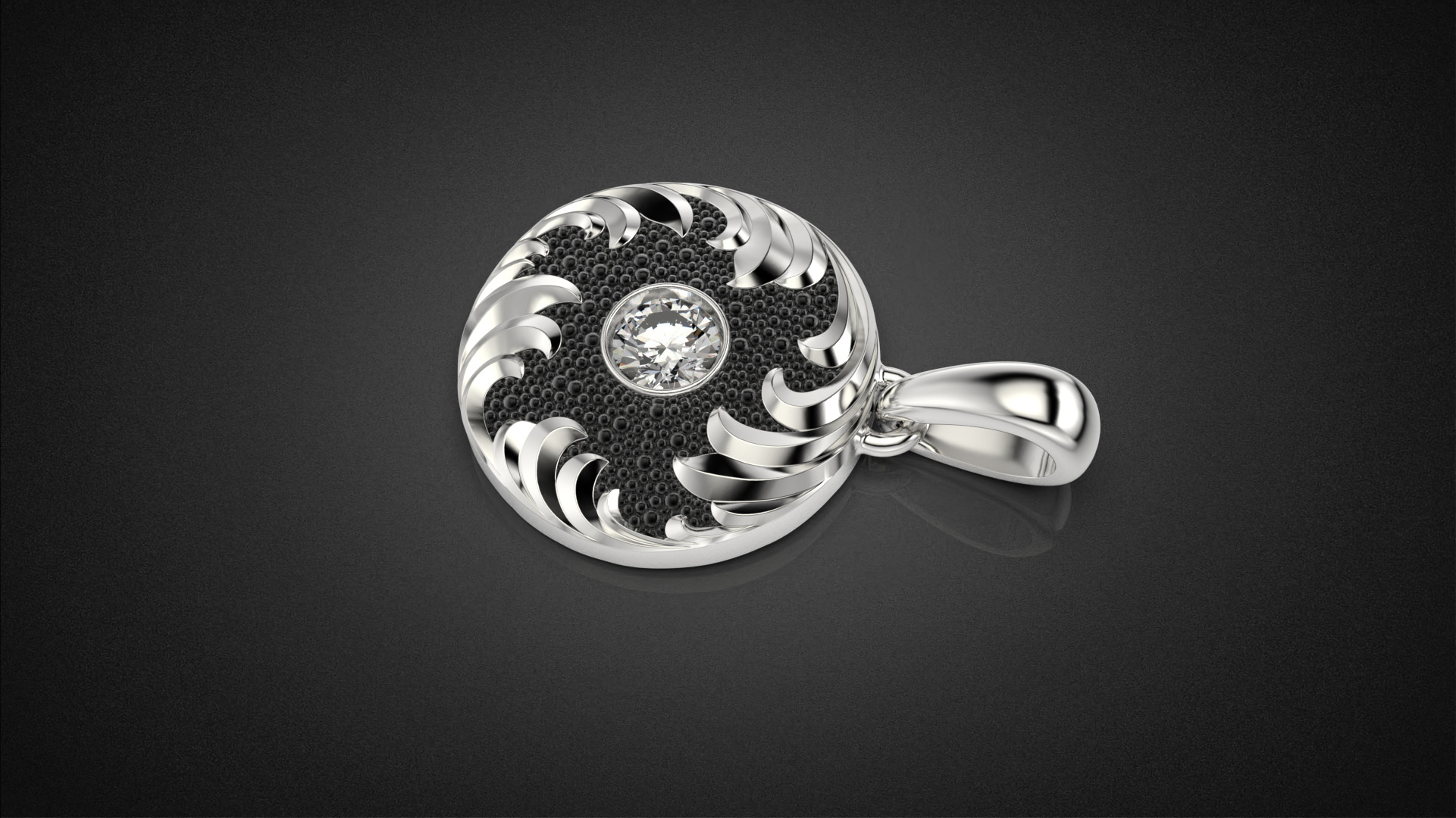 Diamond golden ratio Jewelry pendant P34 3D print model_15