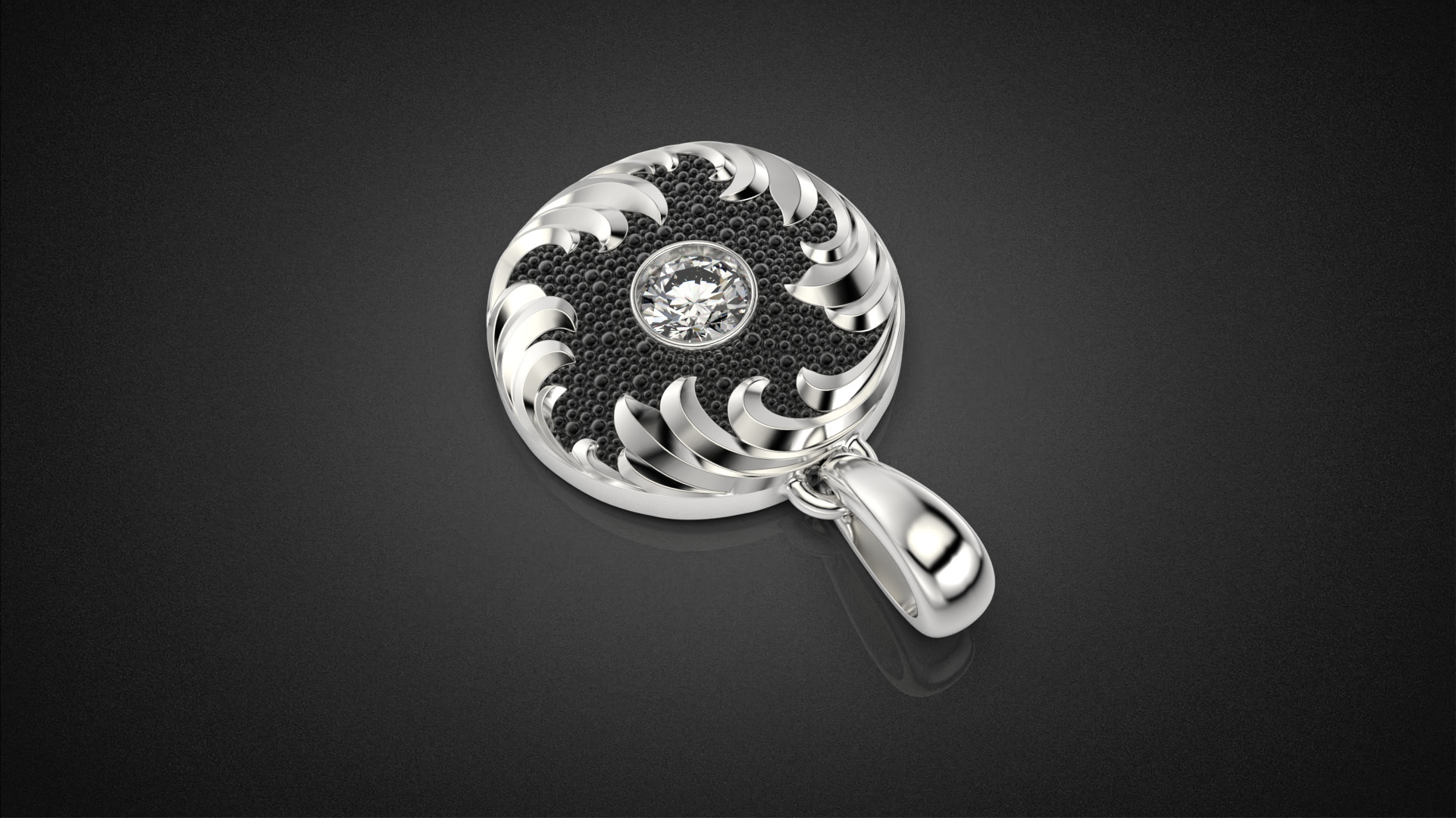 Diamond golden ratio Jewelry pendant P34 3D print model_16