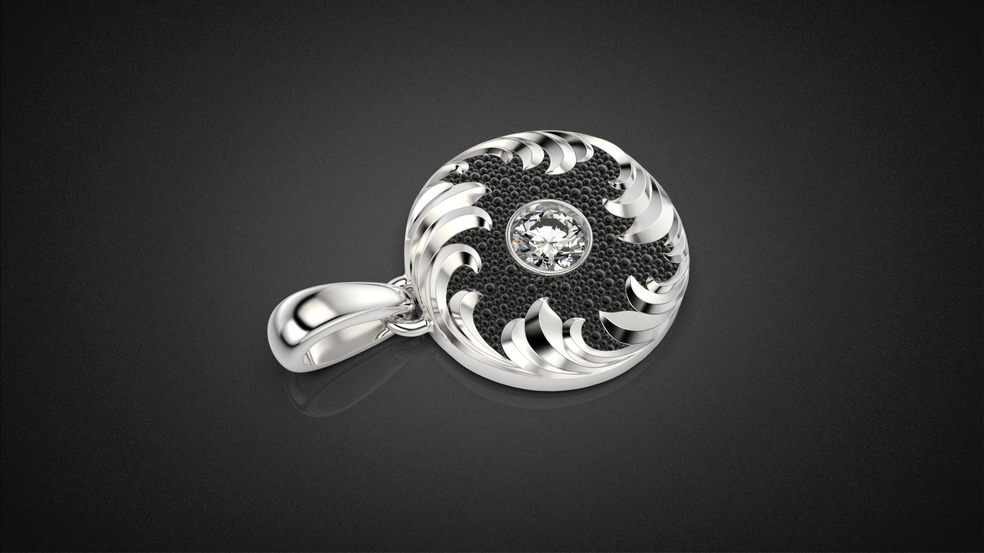 Diamond golden ratio Jewelry pendant P34 3D print model_17