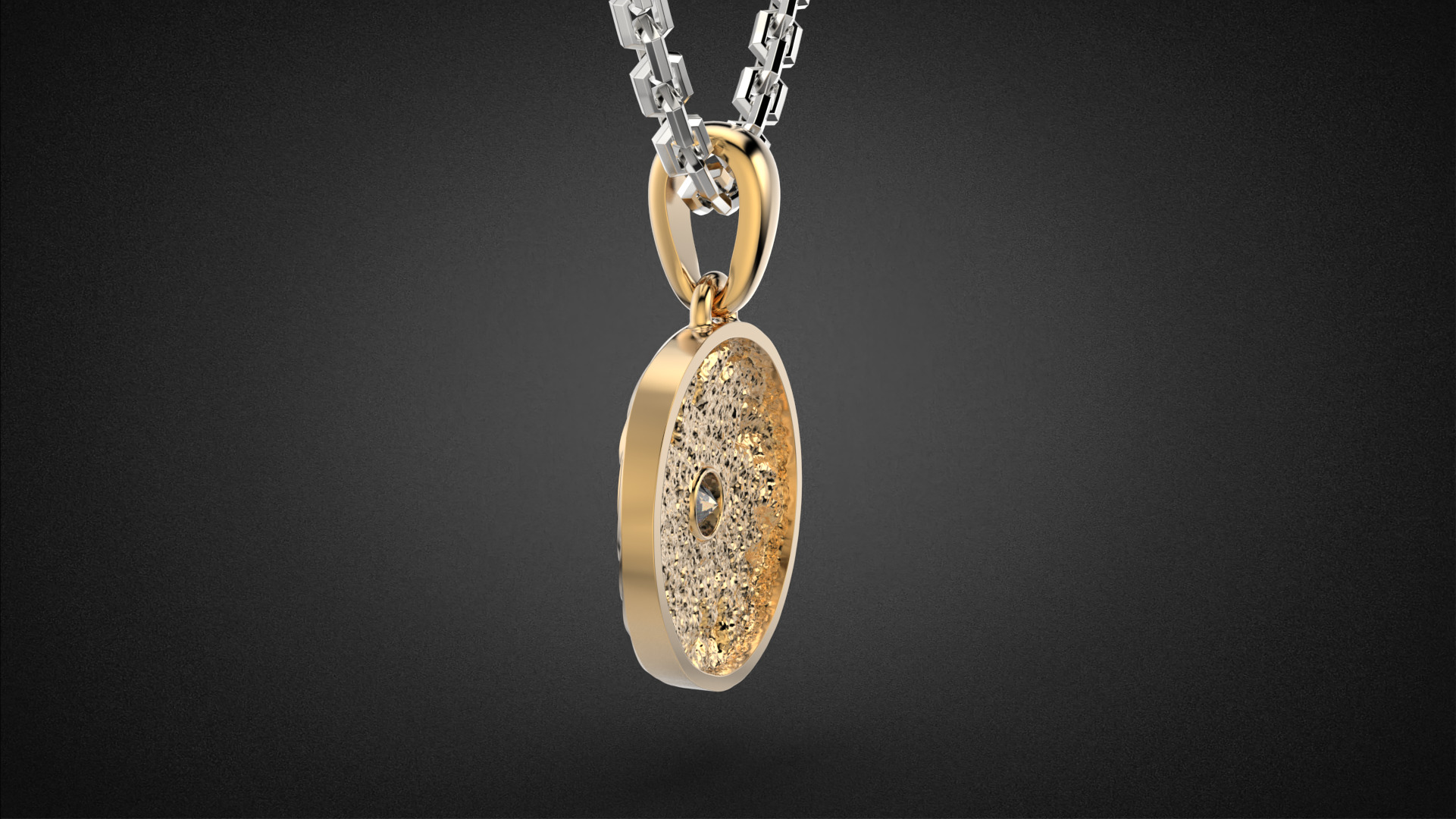 Diamond golden ratio Jewelry pendant P34 3D print model_8