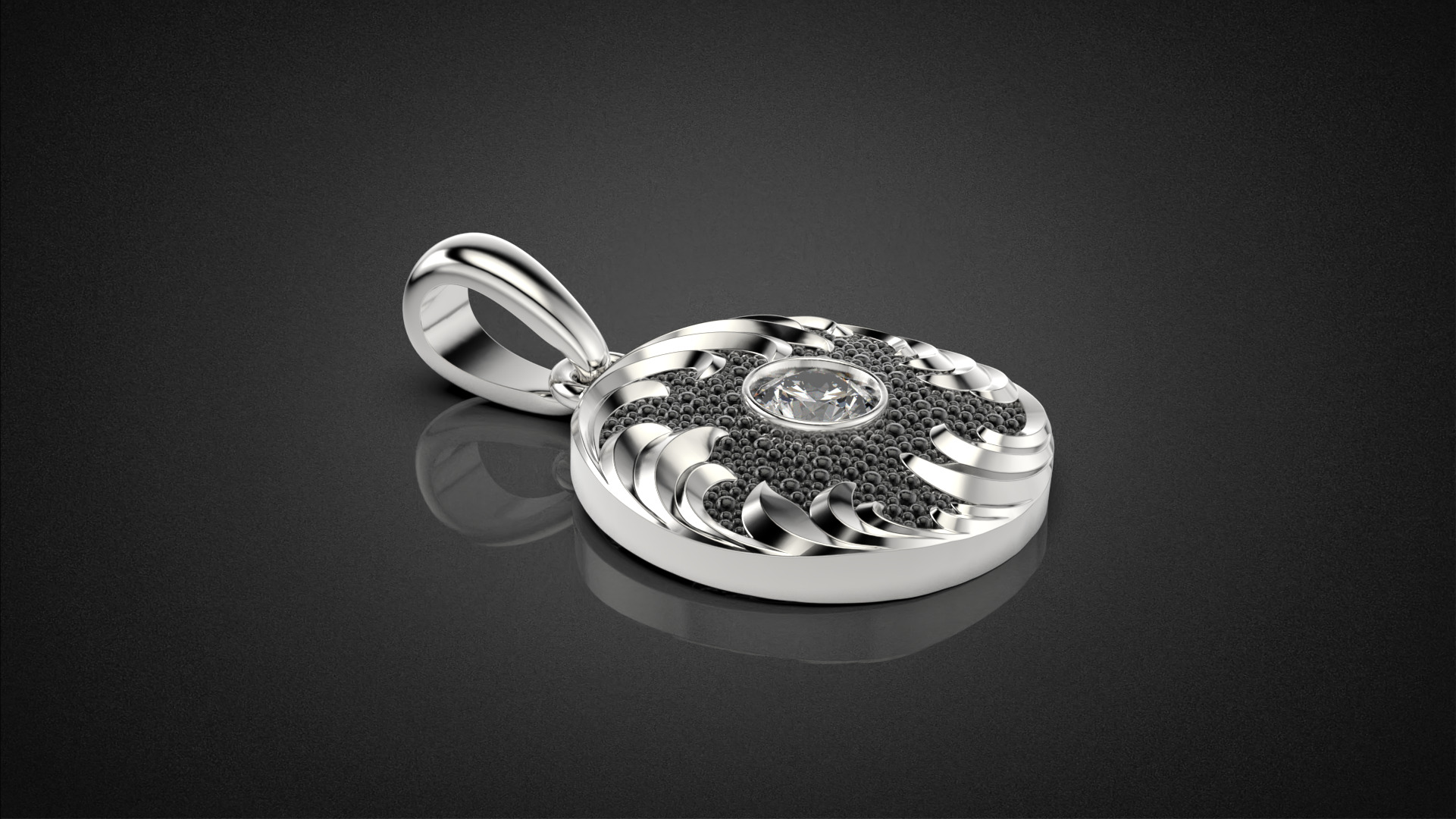 Diamond golden ratio Jewelry pendant P34 3D print model_19