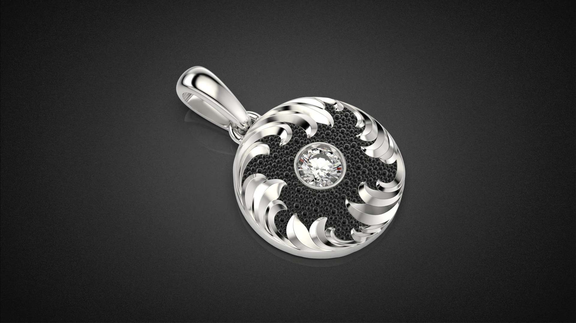 Diamond golden ratio Jewelry pendant P34 3D print model_18