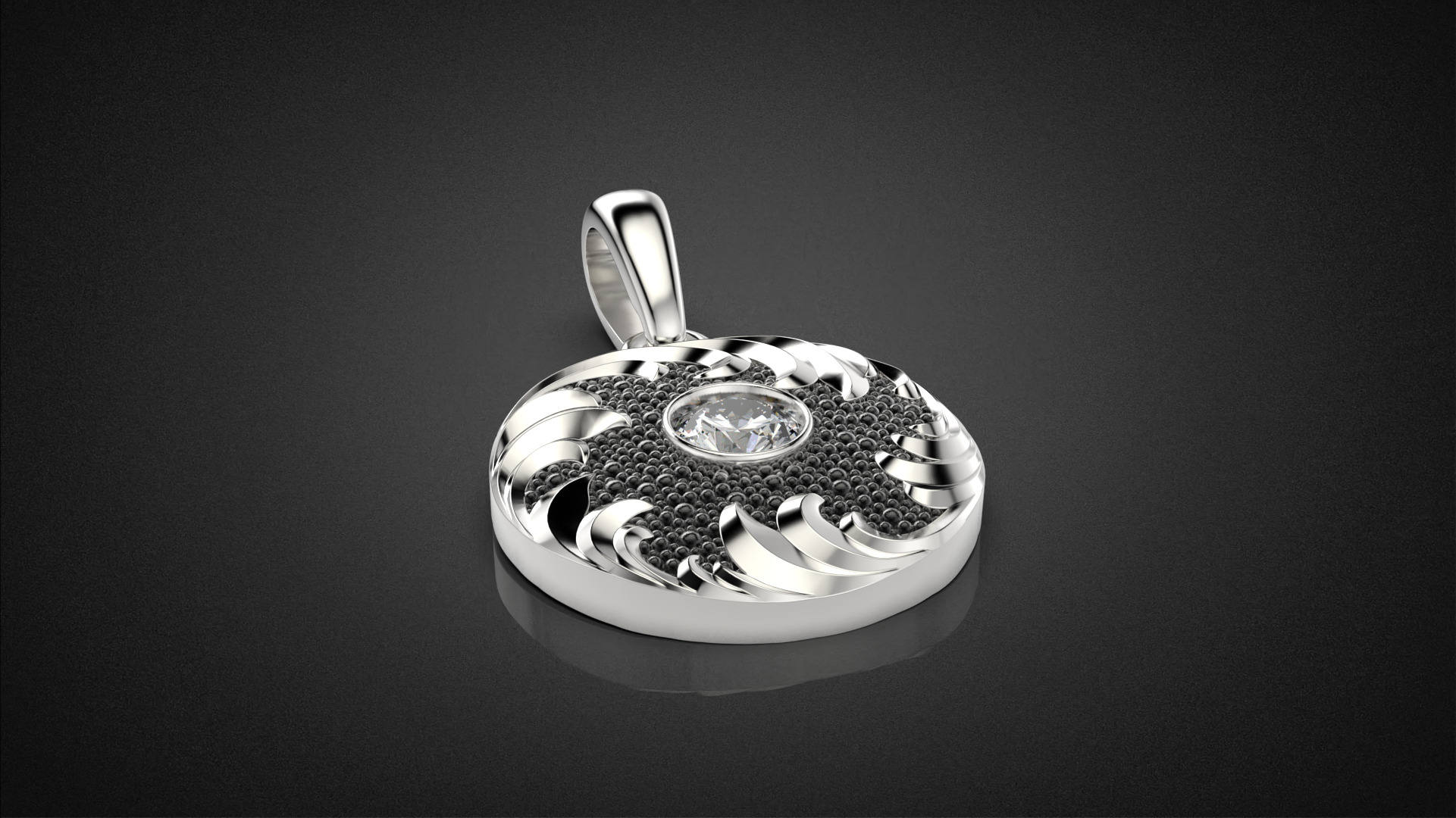 Diamond golden ratio Jewelry pendant P34 3D print model_20