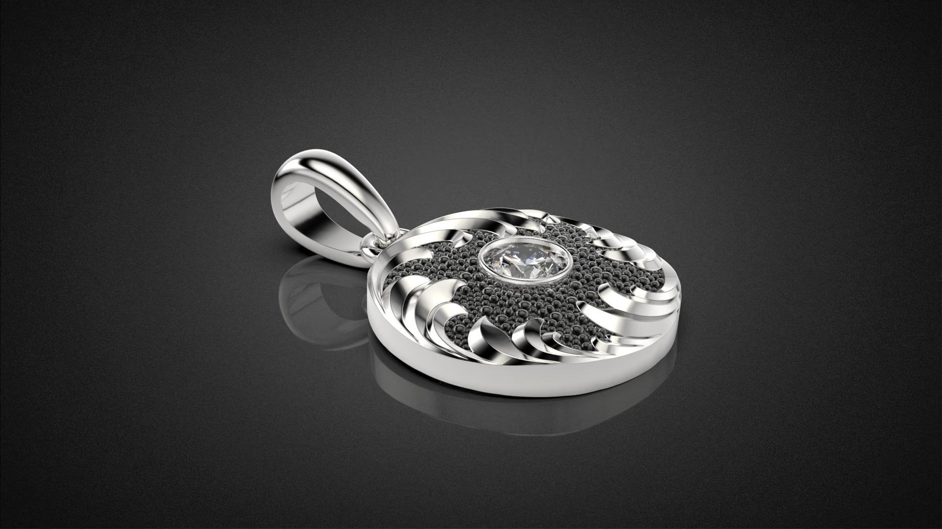 Diamond golden ratio Jewelry pendant P34 3D print model_24