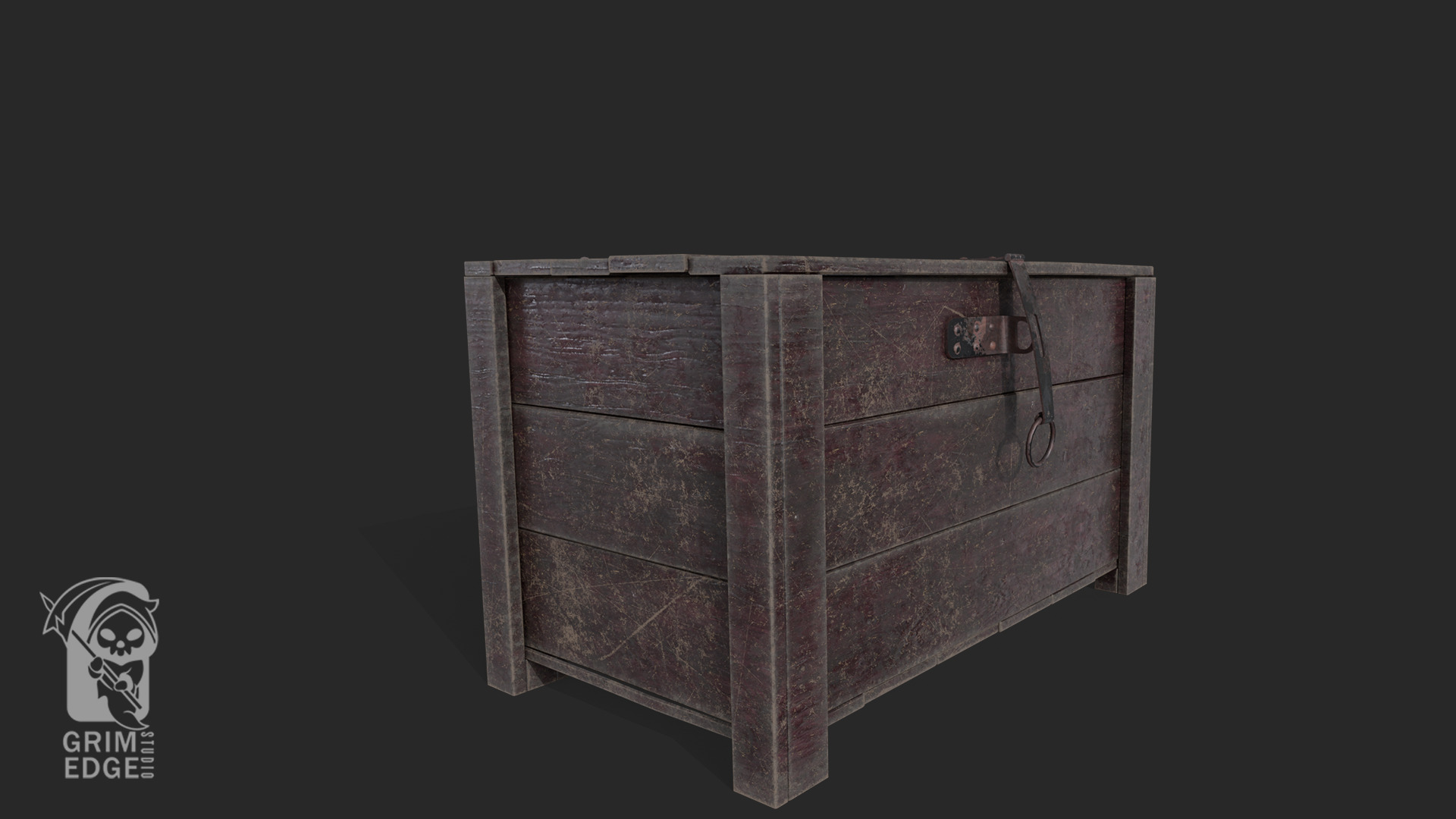 Chest Low-poly 3D model_5
