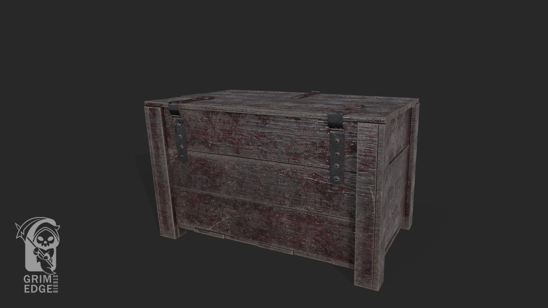 Chest Low-poly 3D model_2