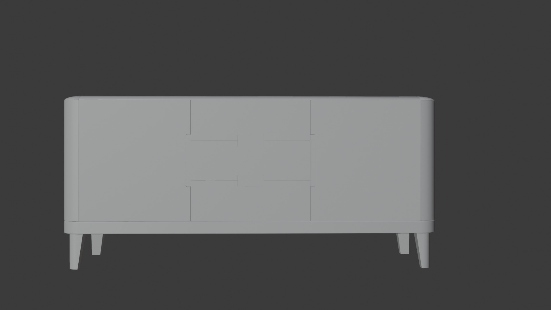 Modern Wooden Sideboard High-Quality 3D Model Low-poly 3D model_9
