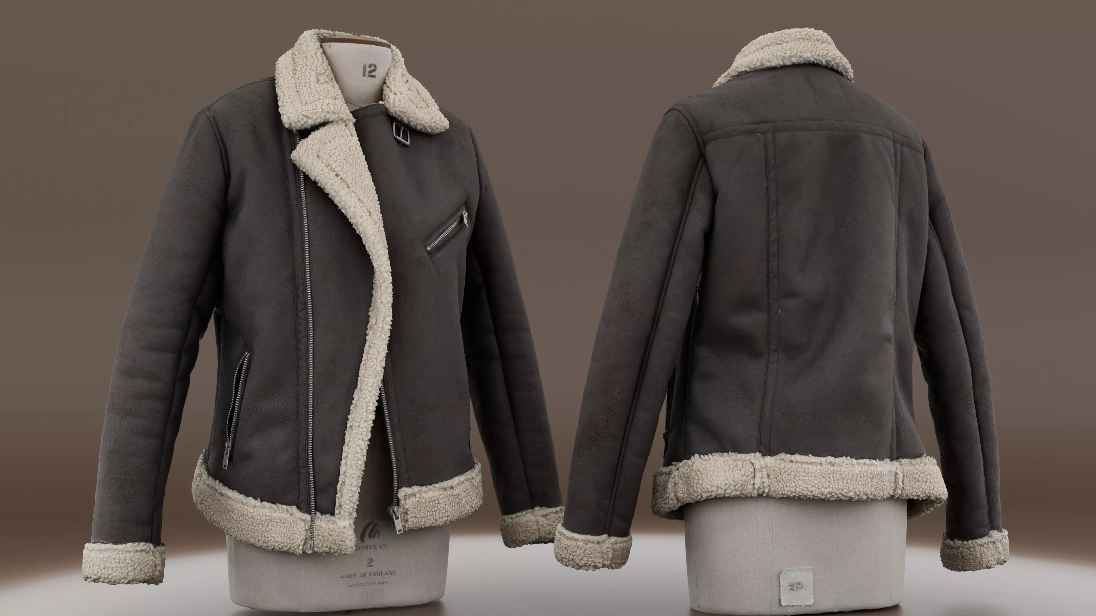 Brown Jacket Scan 3D model_0
