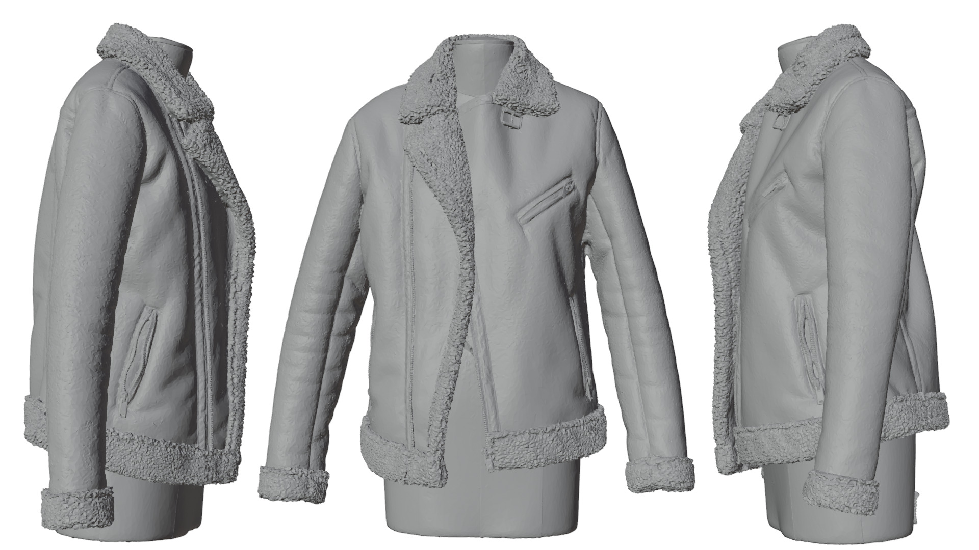 Brown Jacket Scan 3D model_4