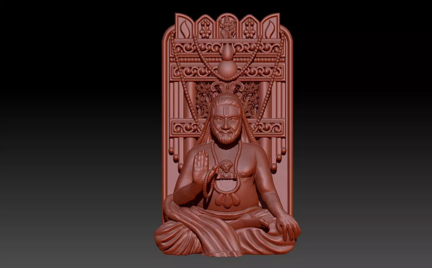 raghavendra swamy pendent 3D print model