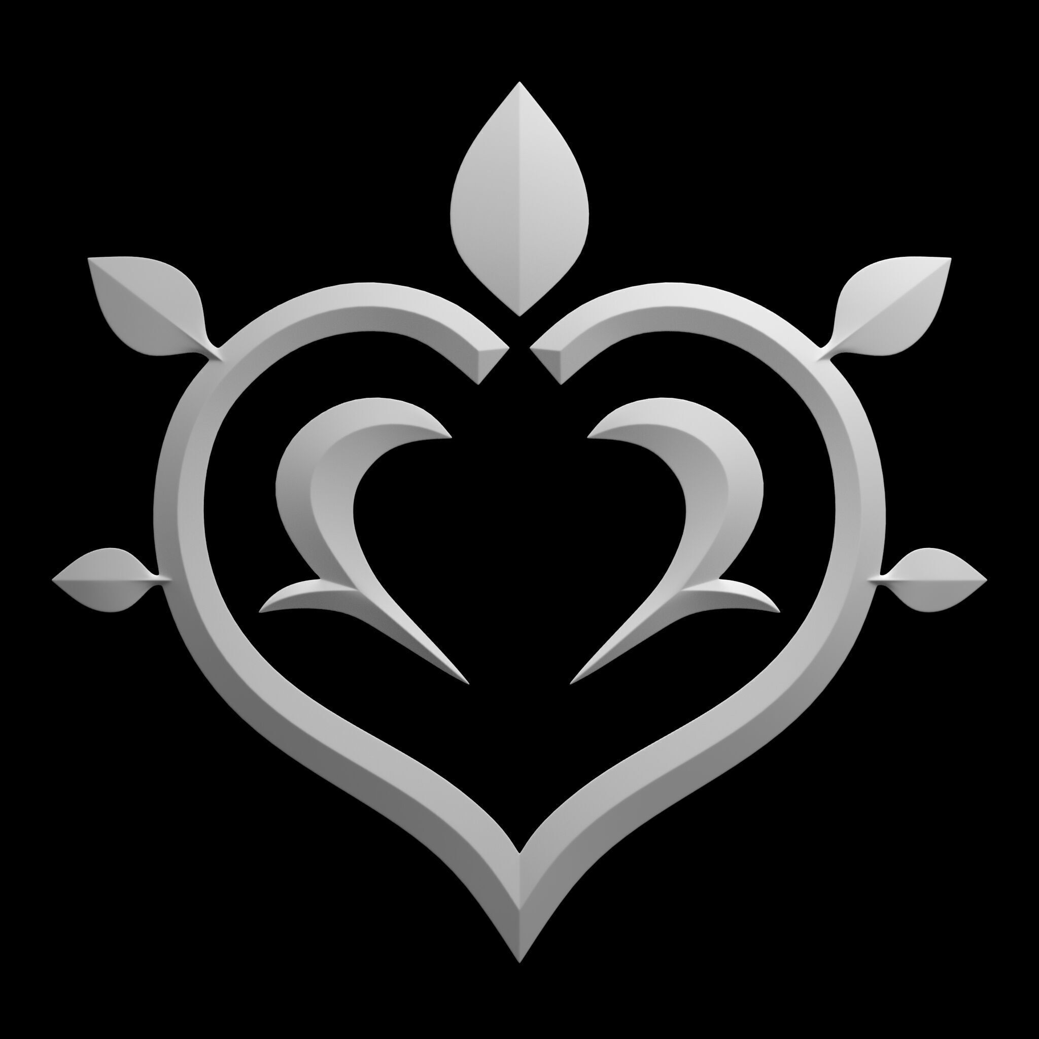 genshin impact element emblems 3D print model_6