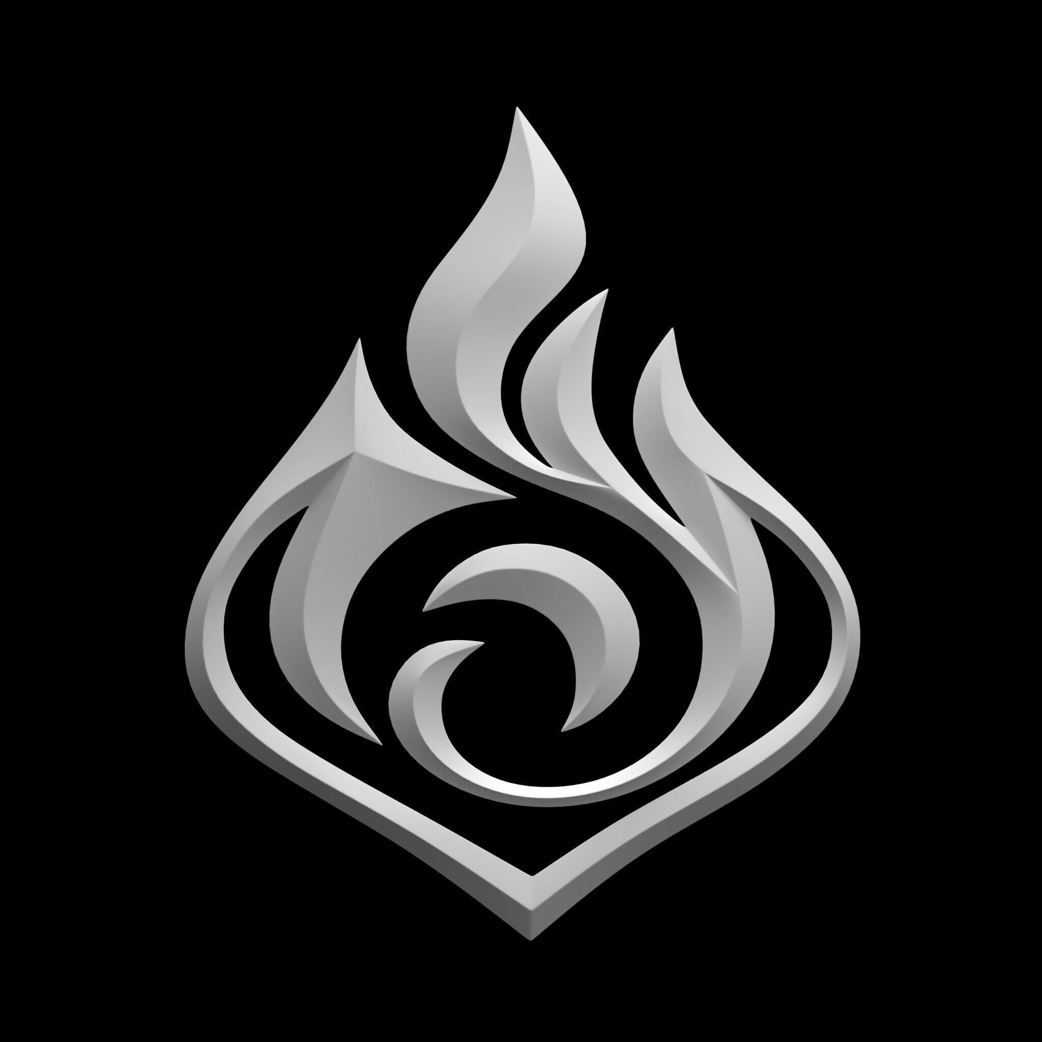 genshin impact element emblems 3D print model_14