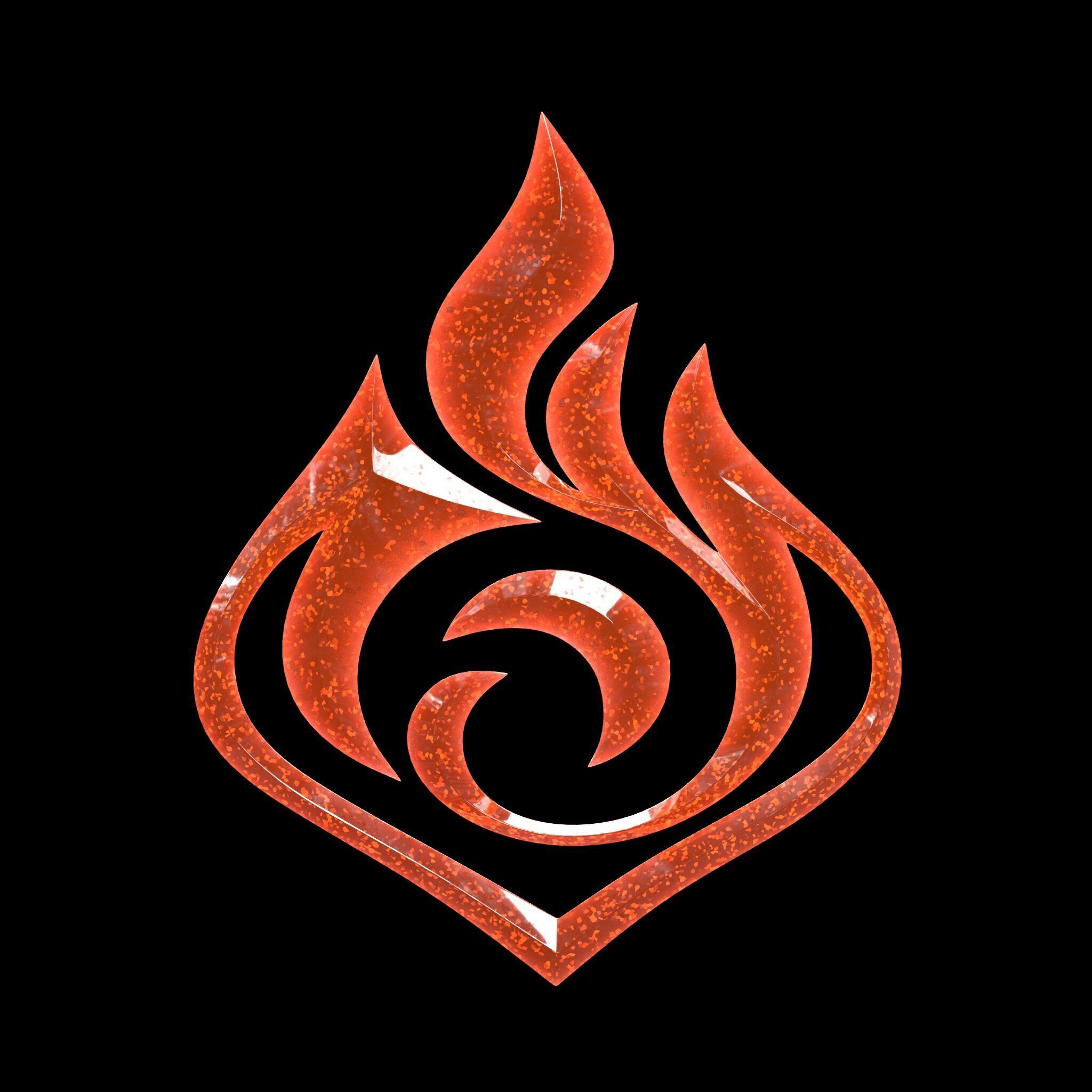 genshin impact element emblems 3D print model_13