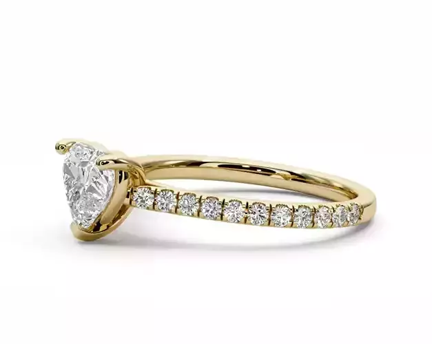 Heart diamond engagement ring