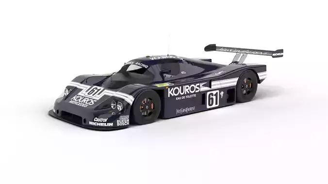 Mercedes Benz C9 Hasegawa 1987 Sauber Kouros Racing 3d model 3D model