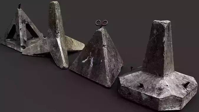 concrete tank barriers pack photogrammetry