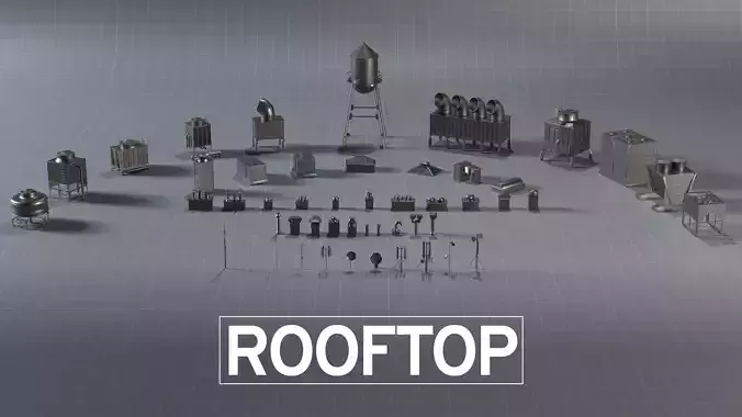 Rooftops Basemesh 3D model
