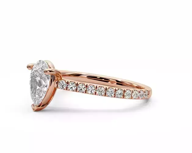 Engagement ring  Pear diamond