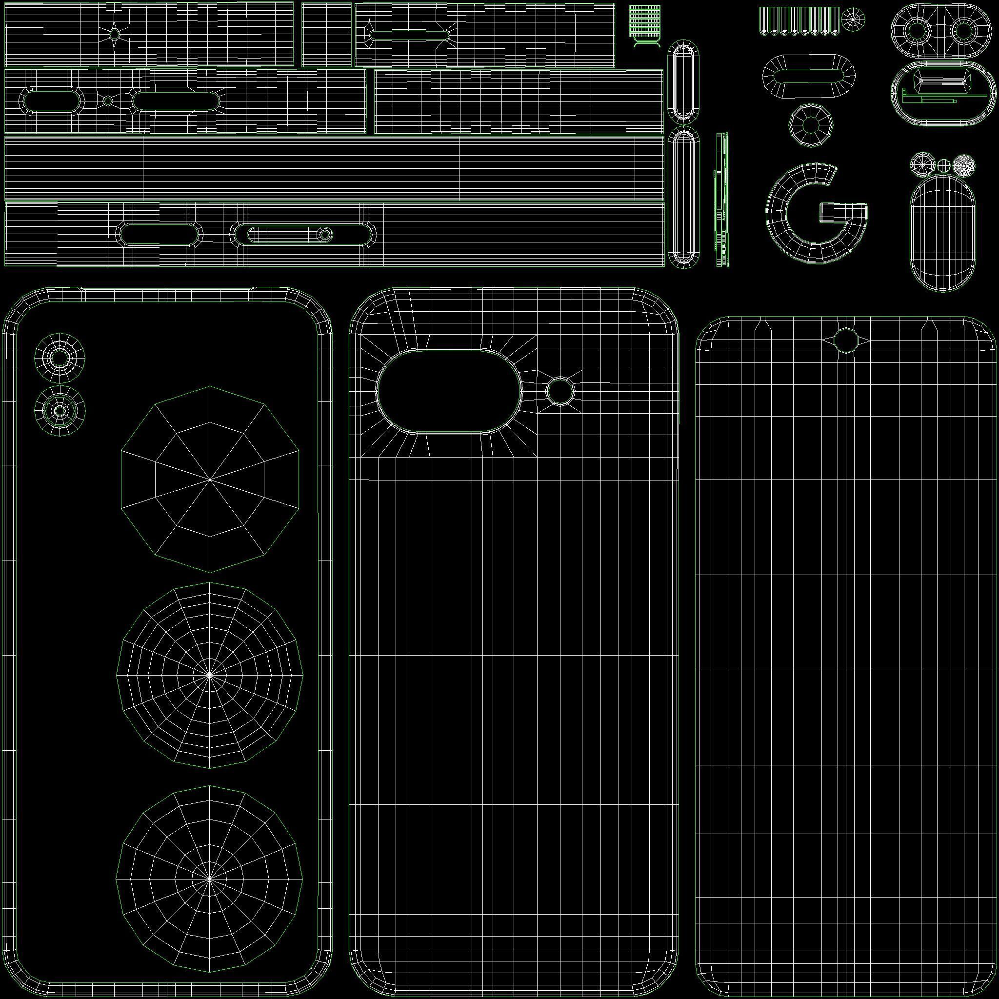 Google Pixel 9a Low-poly 3D model_32