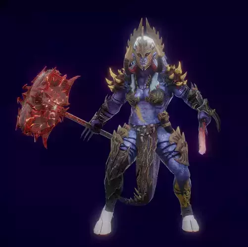 OrcQueen Low-poly 3D model