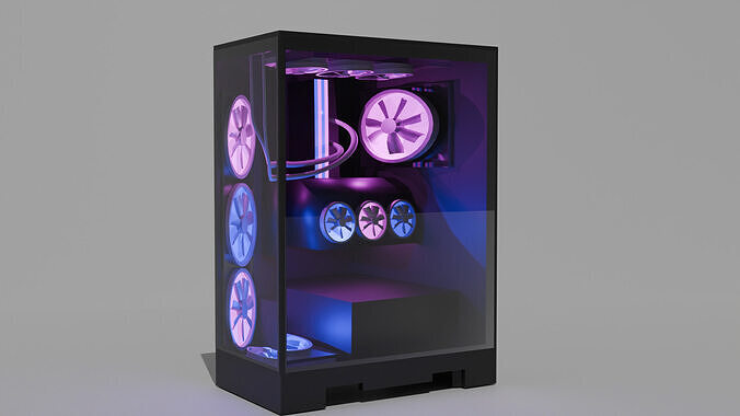 Computer Low-poly 3D model