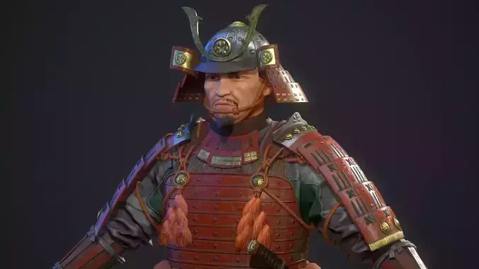 AAA Samurai Warrior  Game Ready Character Low-poly 3D model