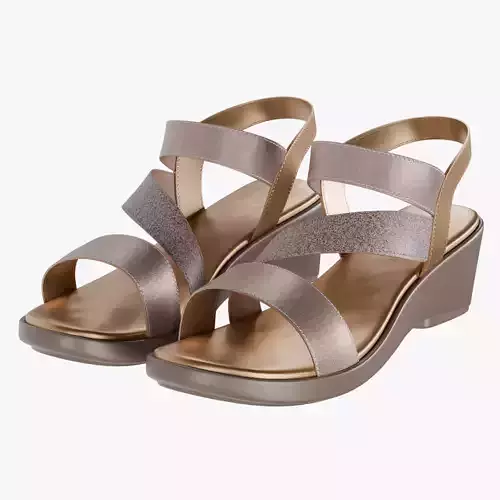 Women slipper 13 Low-poly 3D model
