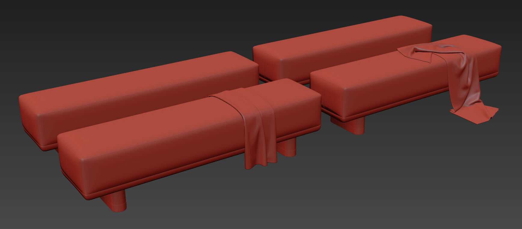 Geisha Bench By Bellavista 3D model_14