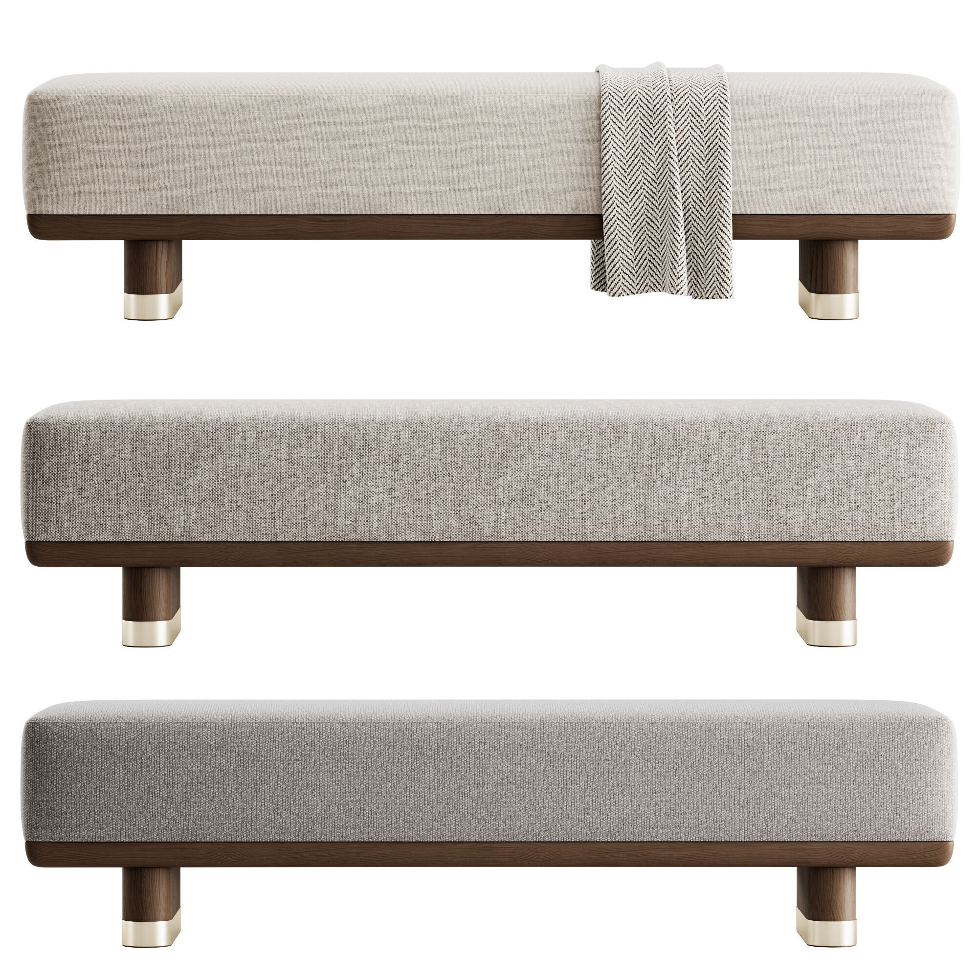 Geisha Bench By Bellavista 3D model_2