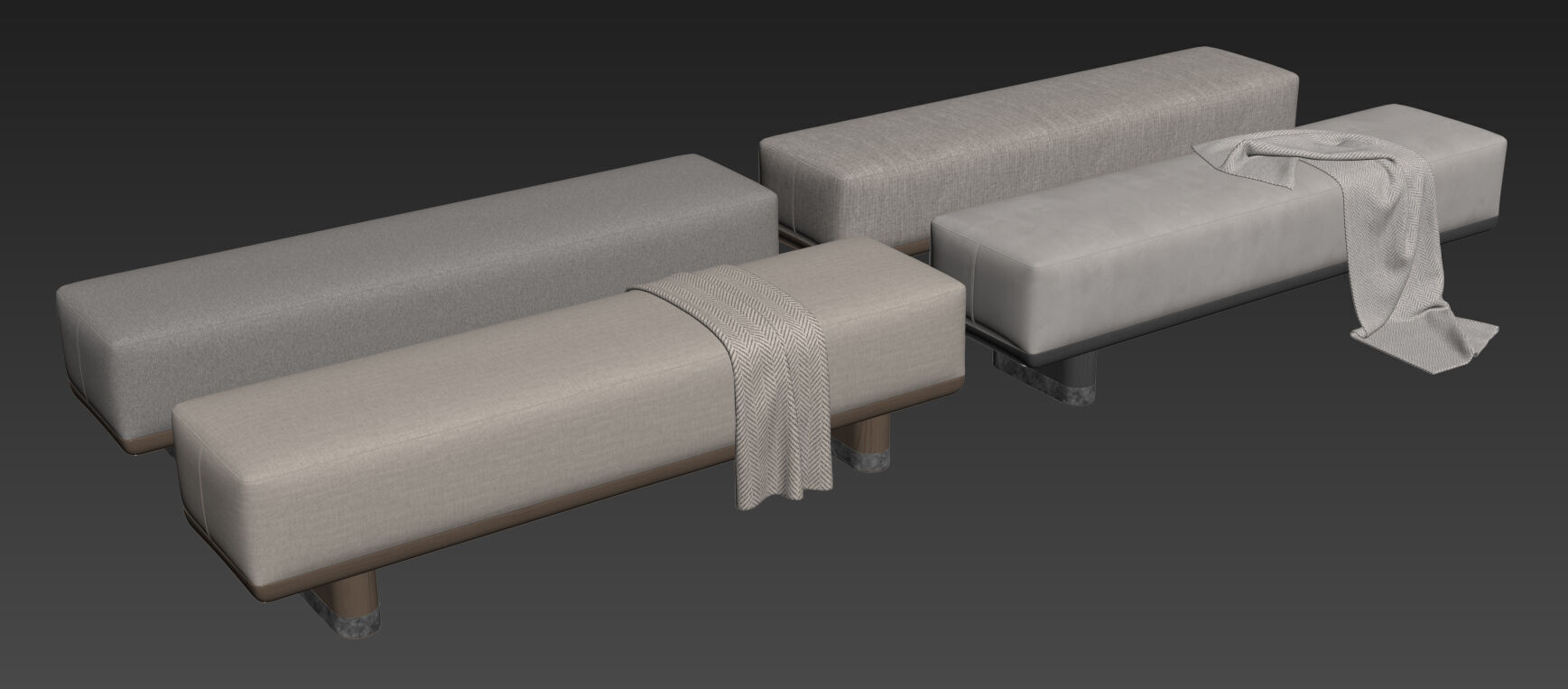 Geisha Bench By Bellavista 3D model_13