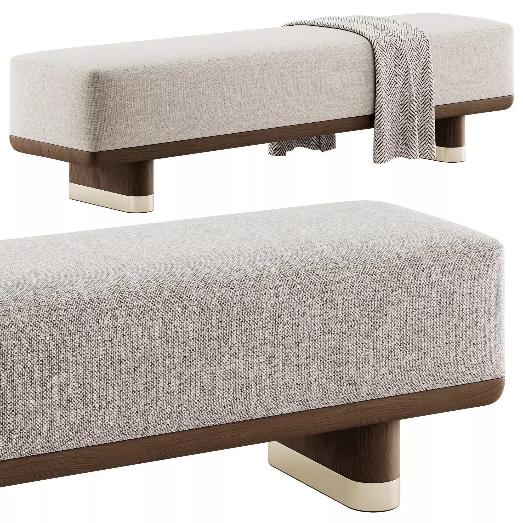 Geisha Bench By Bellavista 3D model_0