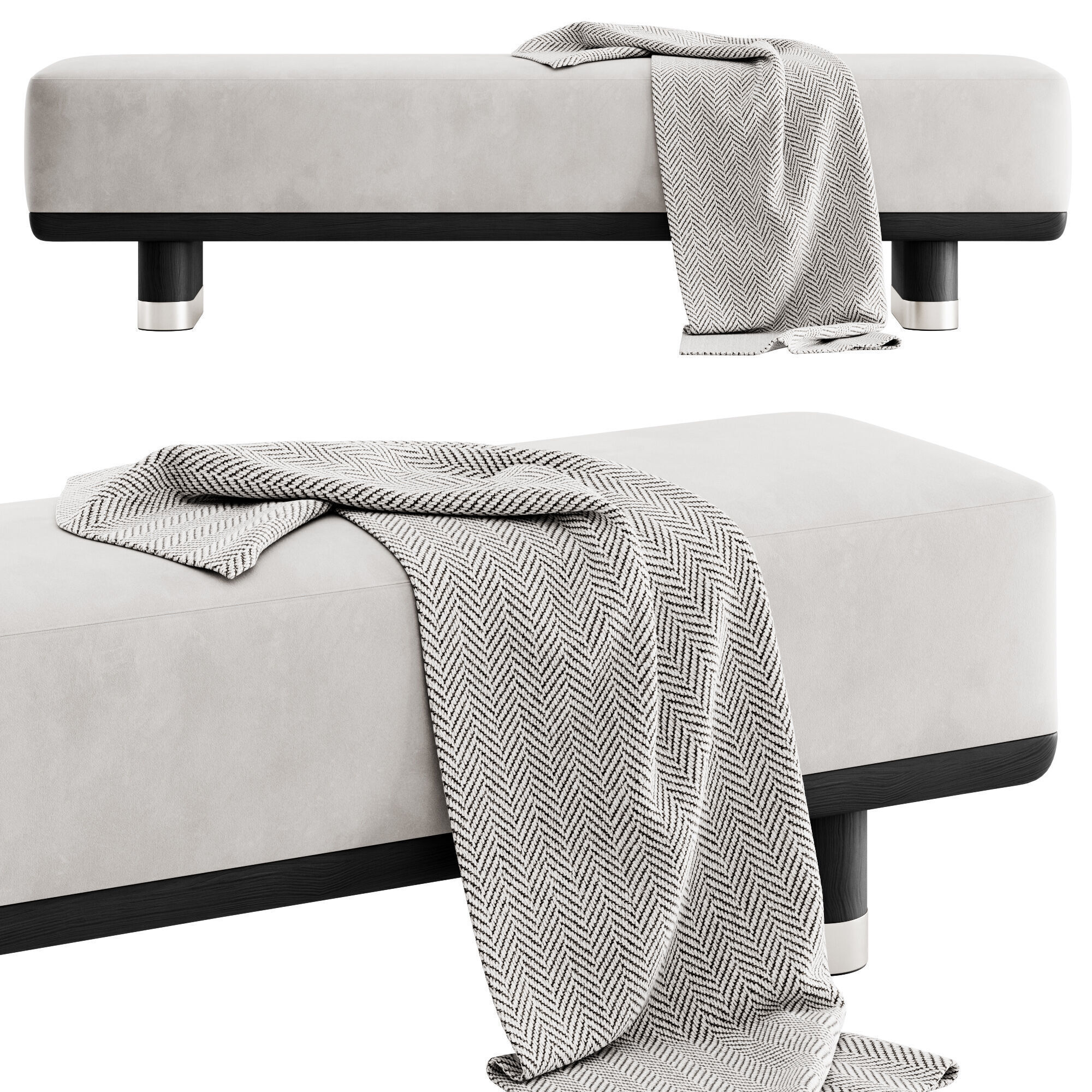 Geisha Bench By Bellavista 3D model_3