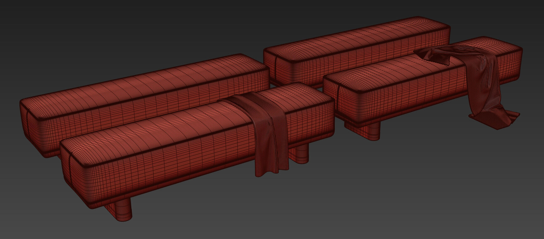 Geisha Bench By Bellavista 3D model_15