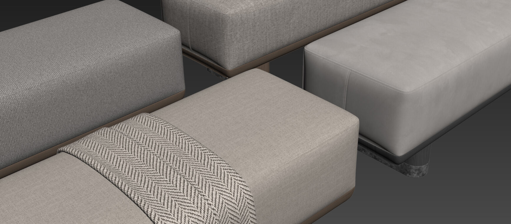 Geisha Bench By Bellavista 3D model_16