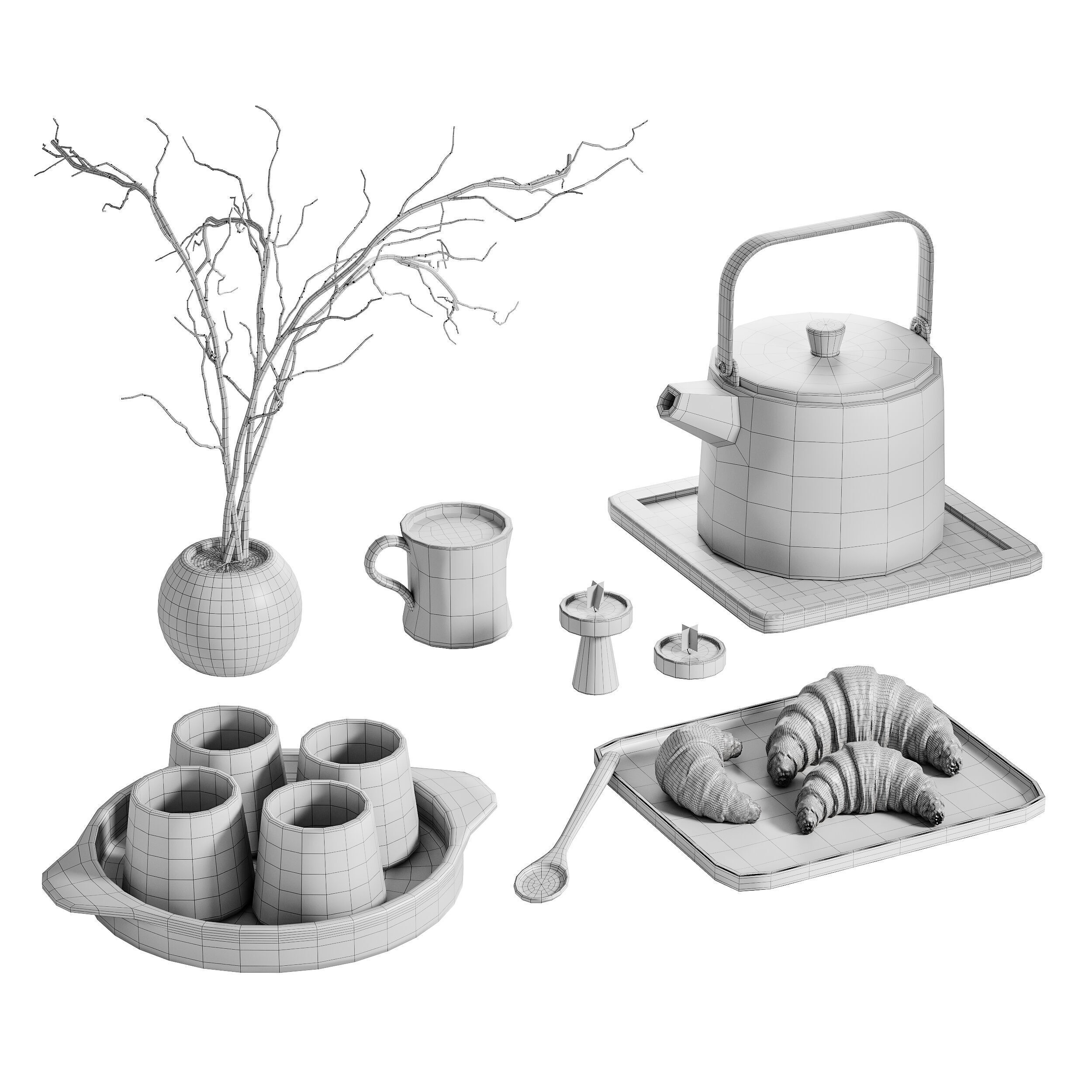 Decorative SET 02 3D model_13