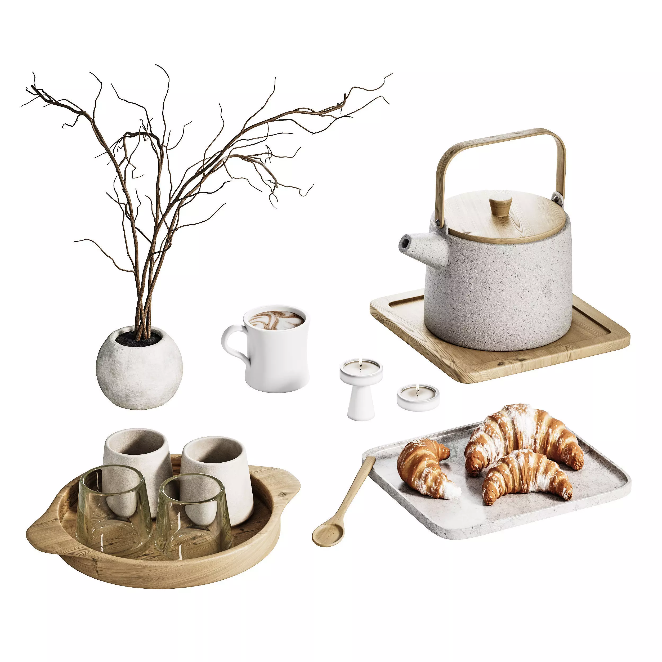 Decorative SET 02 3D model_0