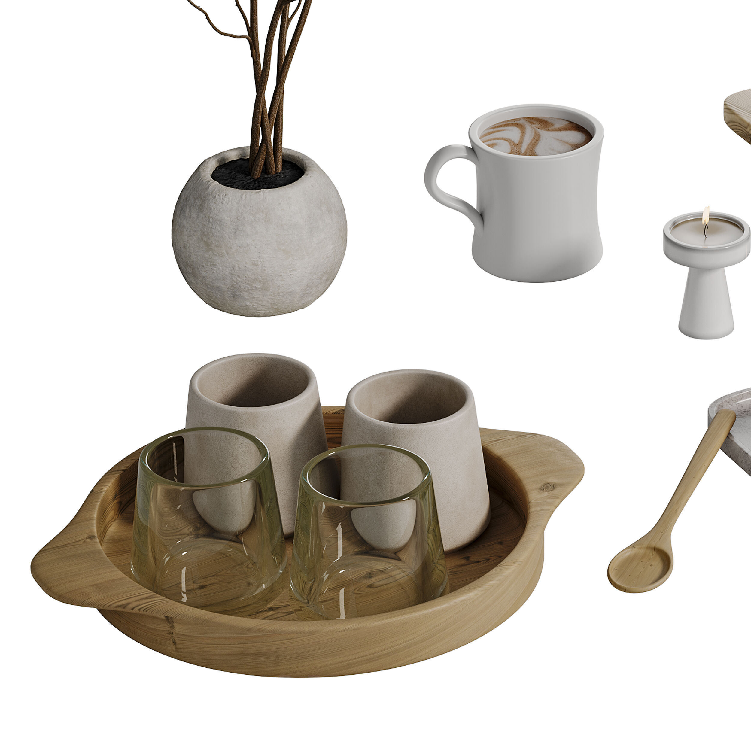 Decorative SET 02 3D model_1