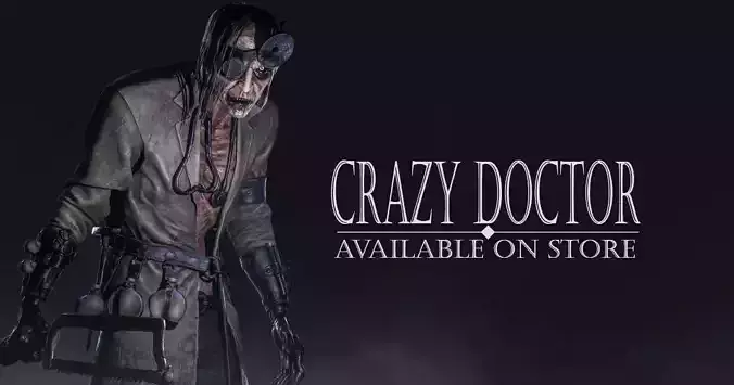 Crazy Doctor - Rigged and Animated Low-poly 3D model
