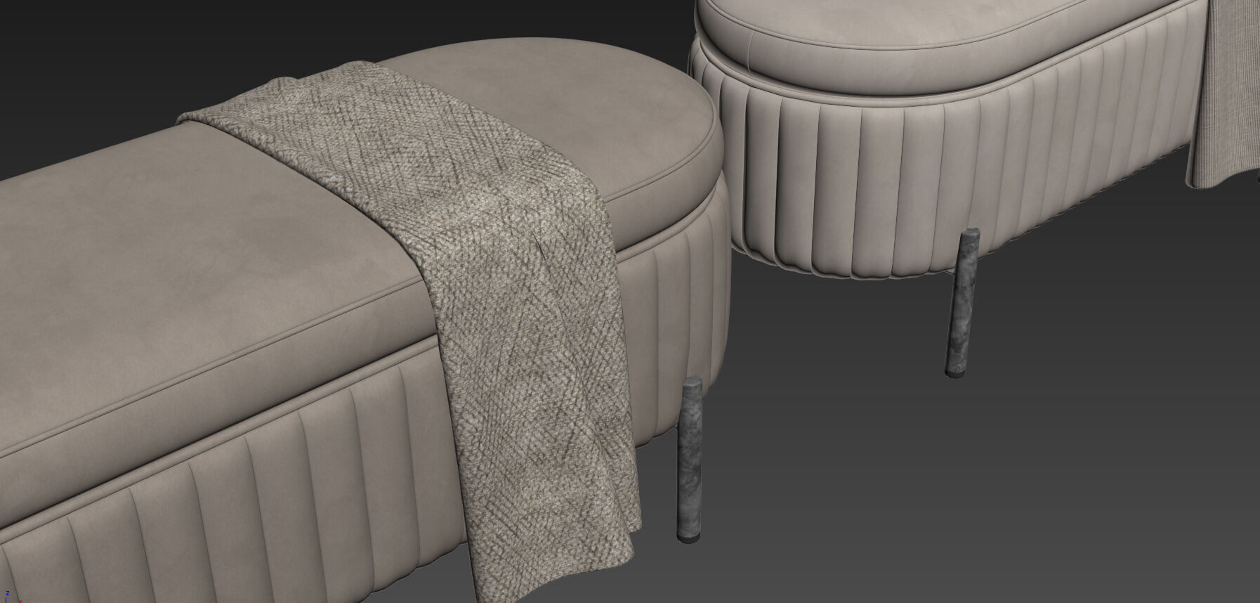 Chloe Bench By Jennifer Taylor 3D model_14